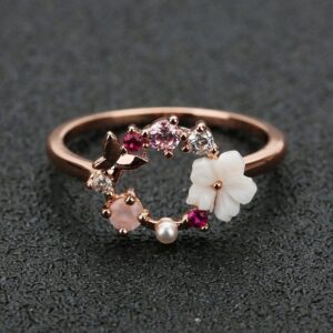 Butterfly Flower Ring