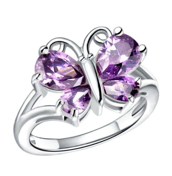 Butterfly Rhinestone Ring - Image 3