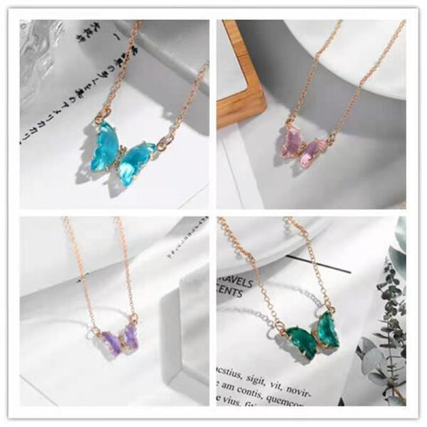 Clear Butterfly Necklace