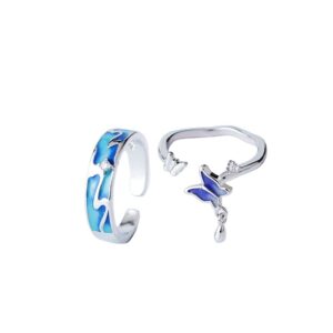 Couple/ Friendship Butterfly Rings