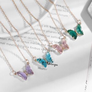 Clear Butterfly Necklace